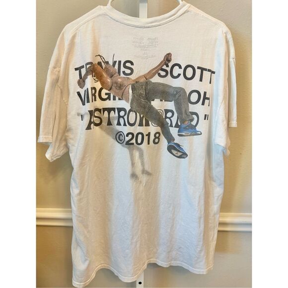 Travis Scott Astroworld x Virgil Abloh Off-White T-Shirt Men’s Size XL 2018 - Picture 1 of 4
